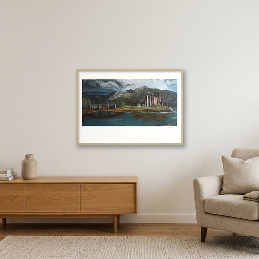 Eilean Donan: The Guardian of the West — 100×70cm, 39×28" Oak Frame