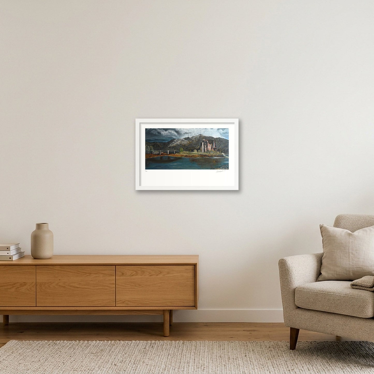 Eilean Donan: The Guardian of the West — 45×30cm, 18×12" White Frame