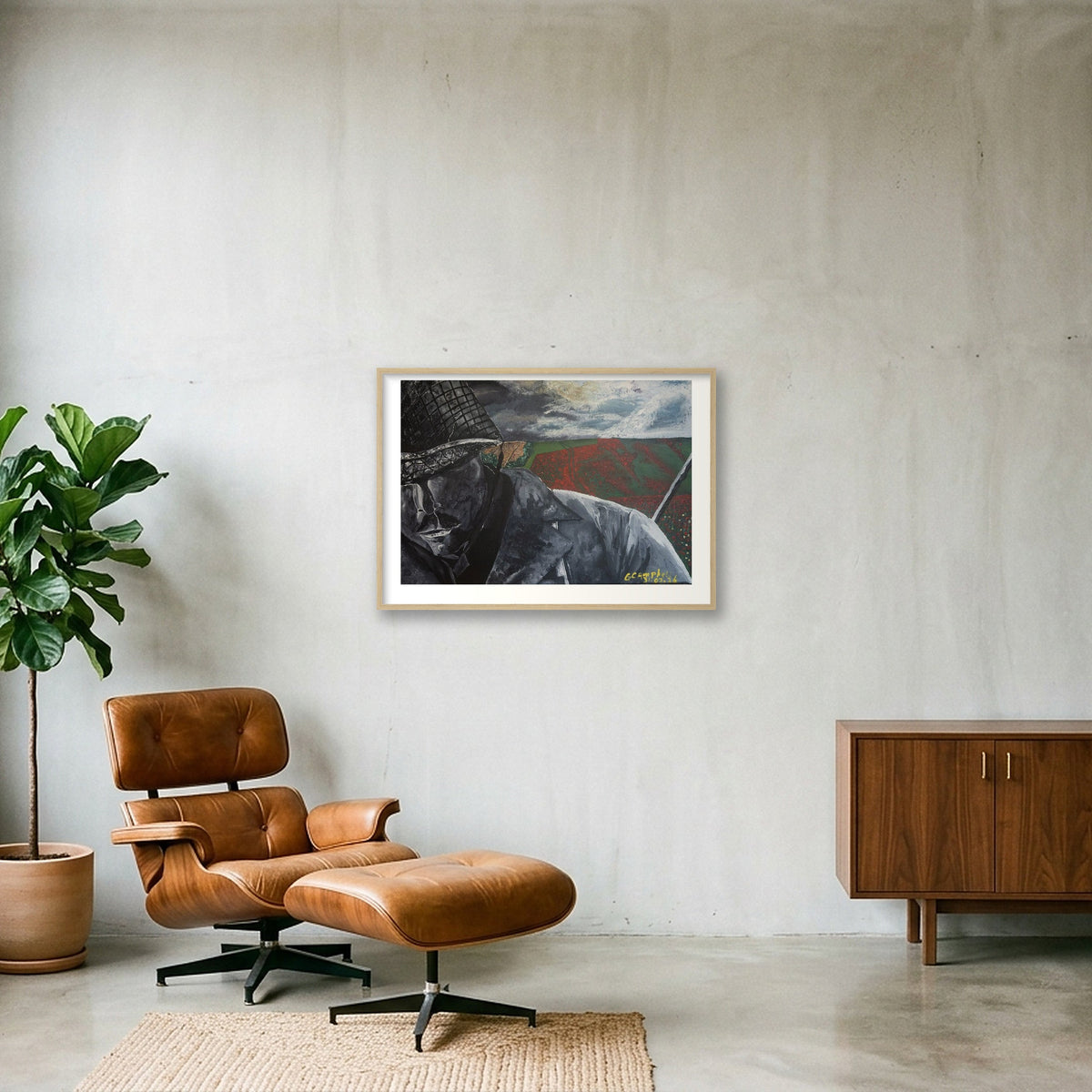 Silent Remembrance — 84×59cm, 33×23" Oak Frame