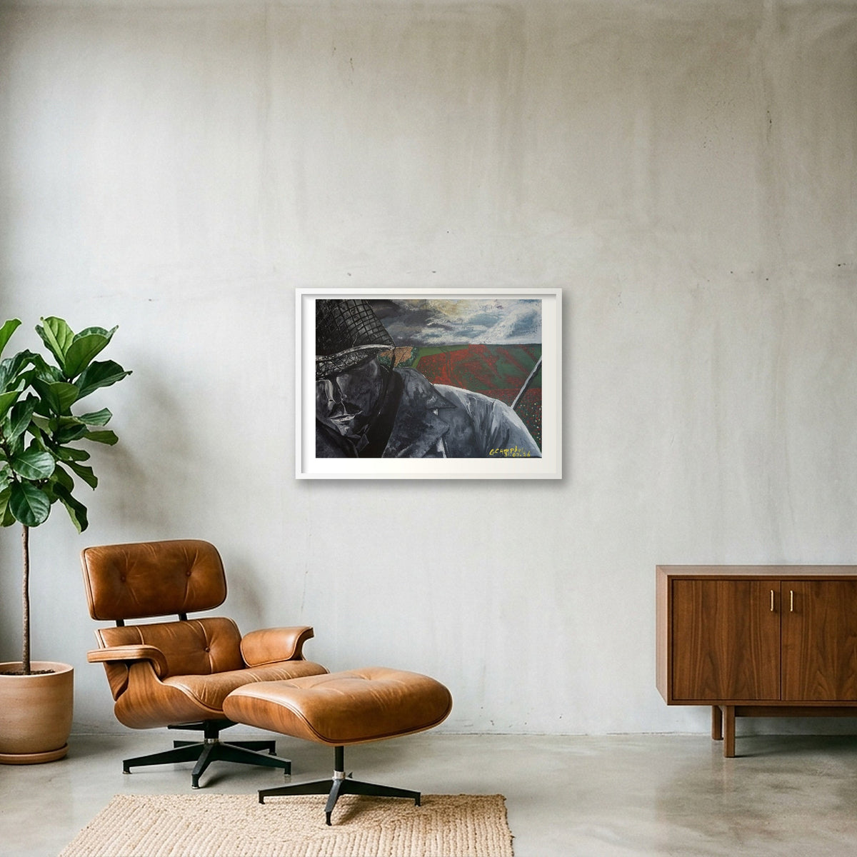 Silent Remembrance — 84×59cm, 33×23" White Frame