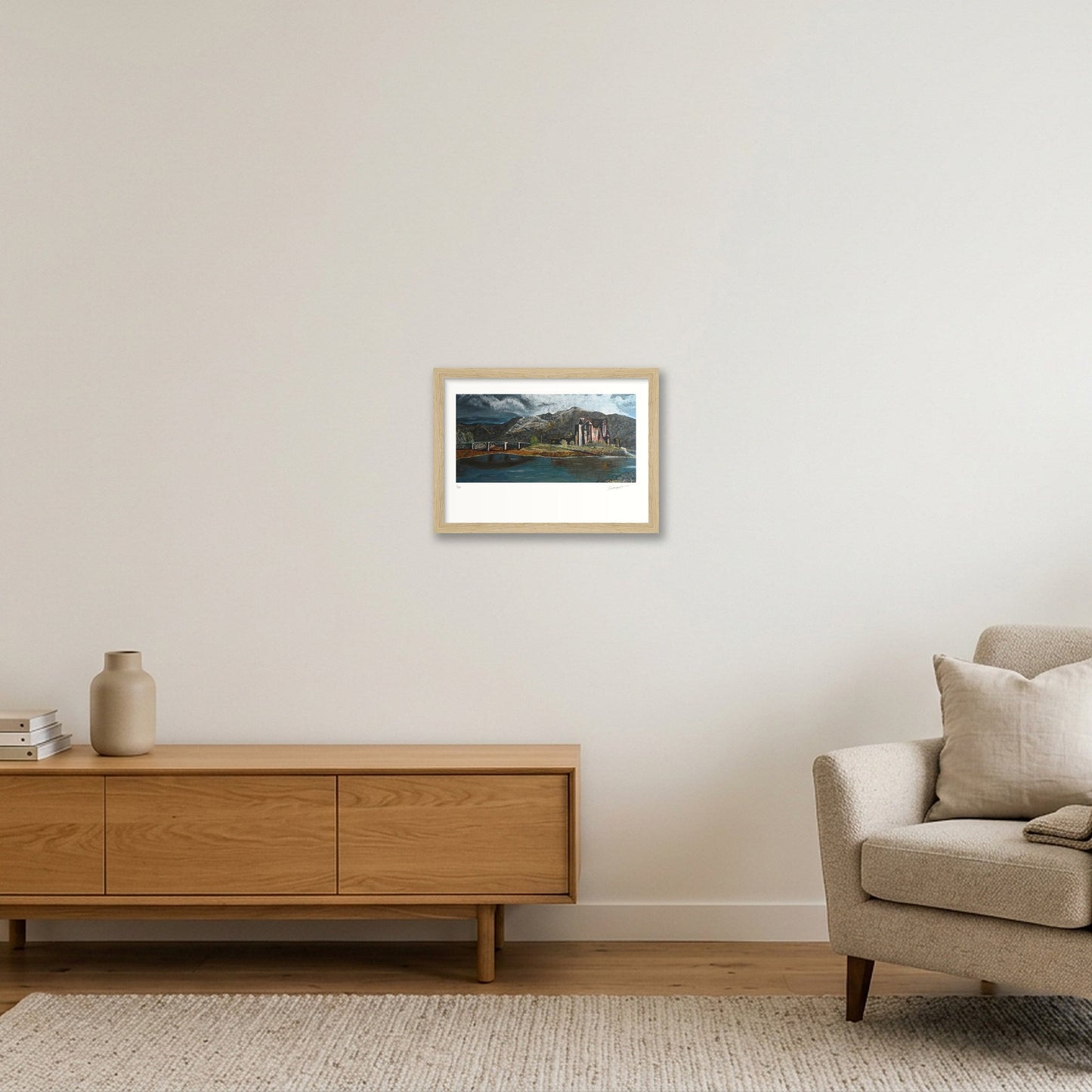 Eilean Donan: The Guardian of the West — A4 (30×21cm, 12×8") Oak Frame