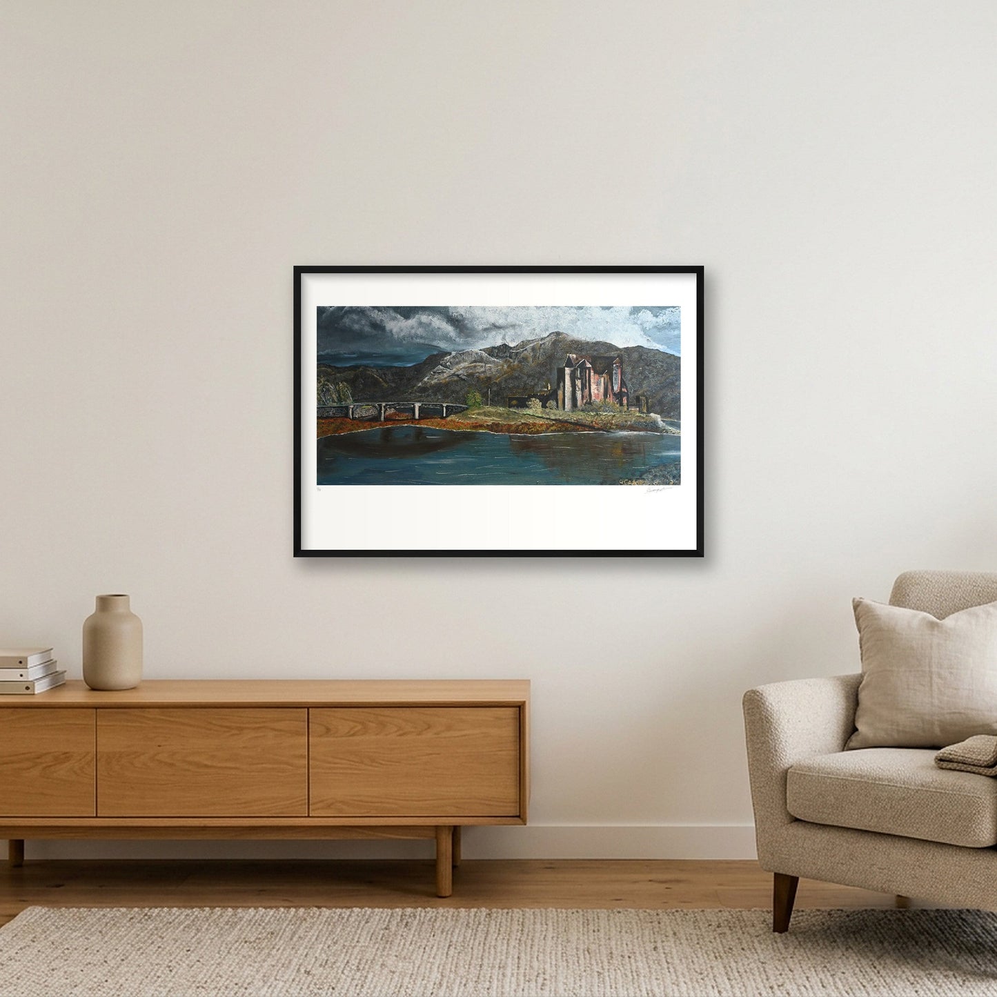 Eilean Donan: The Guardian of the West — 100×70cm, 39×28" Black Frame