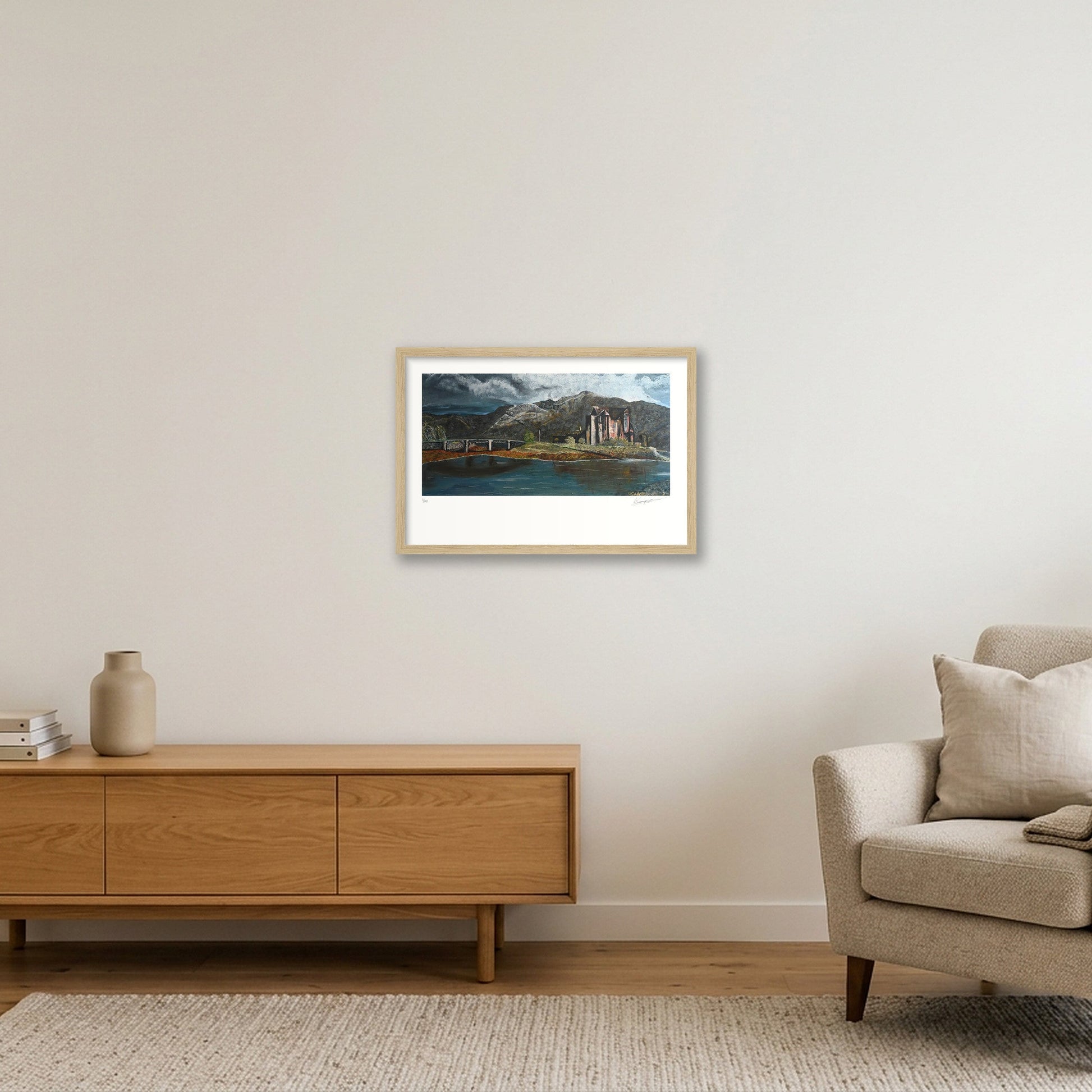 Eilean Donan: The Guardian of the West — 45×30cm, 18×12" Oak Frame
